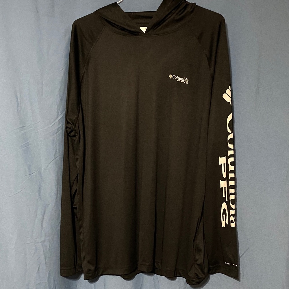 Columbia Men's Black Performance Fishing Gear Hoodie Size L